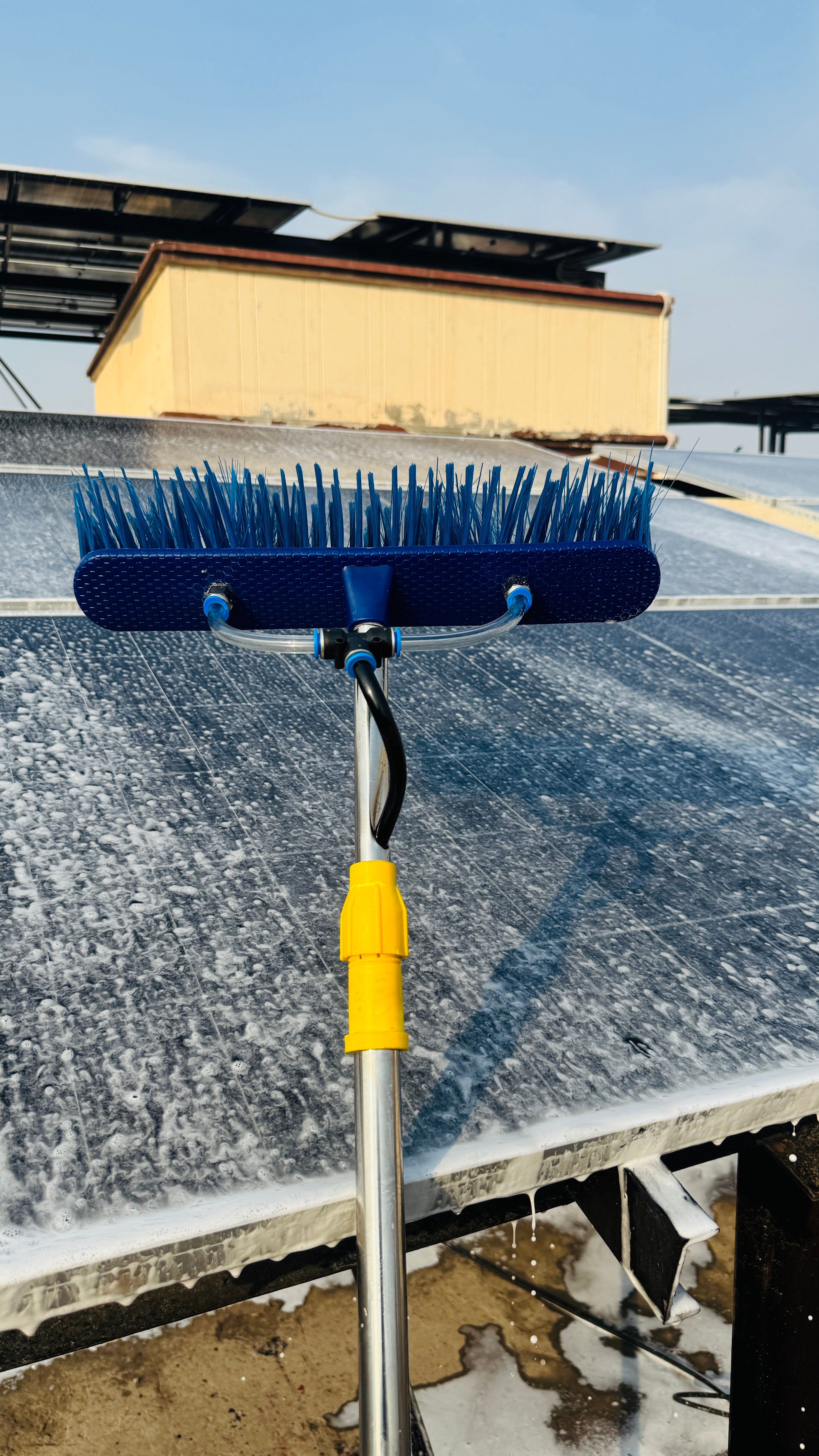 Solar panel and glass panel cleaner long range 12 feet