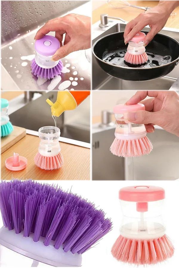 Dish Washing brush with soap dispenser